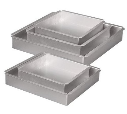 5 Piece Square Cake Pan Set