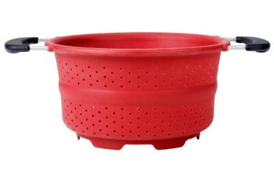 Oxo Collapsible Colander – Silicone Colander Red Color