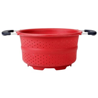 Oxo Collapsible Colander – Silicone Colander Red Color