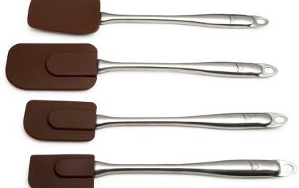 Silicone Spatula Set – Stainless Steel Spatulas With Heat Resistant Silicone Heads by Tom Douglas