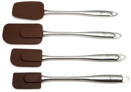 Silicone Spatula Set – Stainless Steel Spatulas With Heat Resistant Silicone Heads by Tom Douglas