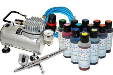 Cake Decoration Airbrush Kit – Starter Airbrush Kits With Air Compressor And Food Colors