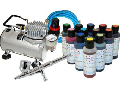 Cake Decoration Airbrush Kit – Starter Airbrush Kits With Air Compressor And Food Colors