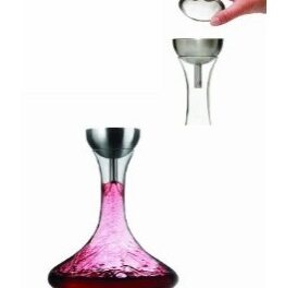 Metrokane Decanter Set with Wine Shower Funnel and Sediment Strainer