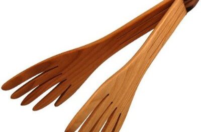 Wooden Salad Serving Fork – Folding Wooden Salad Fork in Cherry Wood