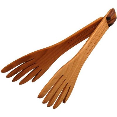 Wooden Salad Serving Fork – Folding Wooden Salad Fork in Cherry Wood