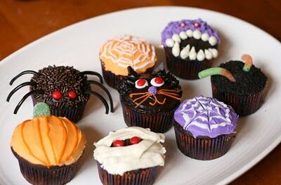 Creepy Halloween Cupcakes