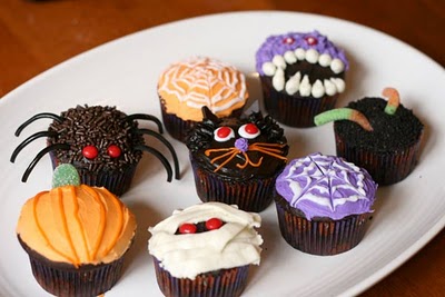 Creepy Halloween Cupcakes