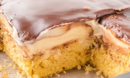 Boston Cream Poke Cake