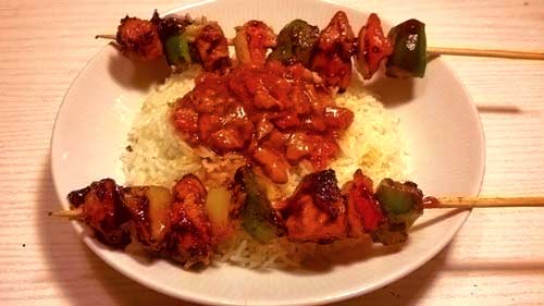 Chicken Shashlik With Gravy