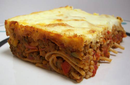 Chicken Spaghetti Cake Recipe